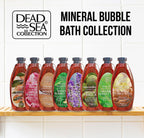 Dead Sea Collection bubble bath bottles back view with ingredients