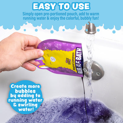 Child enjoying foamy bubbles with Tub Works bubble bath