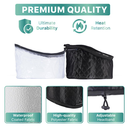 Granteva deep conditioning hair spa hat displaying the water resistant inner lining material