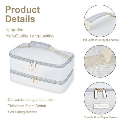 Waterproof hair tools travel pouch packed with attachments for safe transport