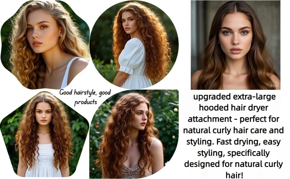 Adjustable large blow dryer cap showing the integrated headband design for ear heat protection.