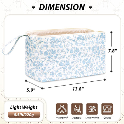 Mrltau portable cotton floral organizer case showing side zipper details