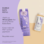 The Honest Company lavender bubble bath showing eco-conscious spout design