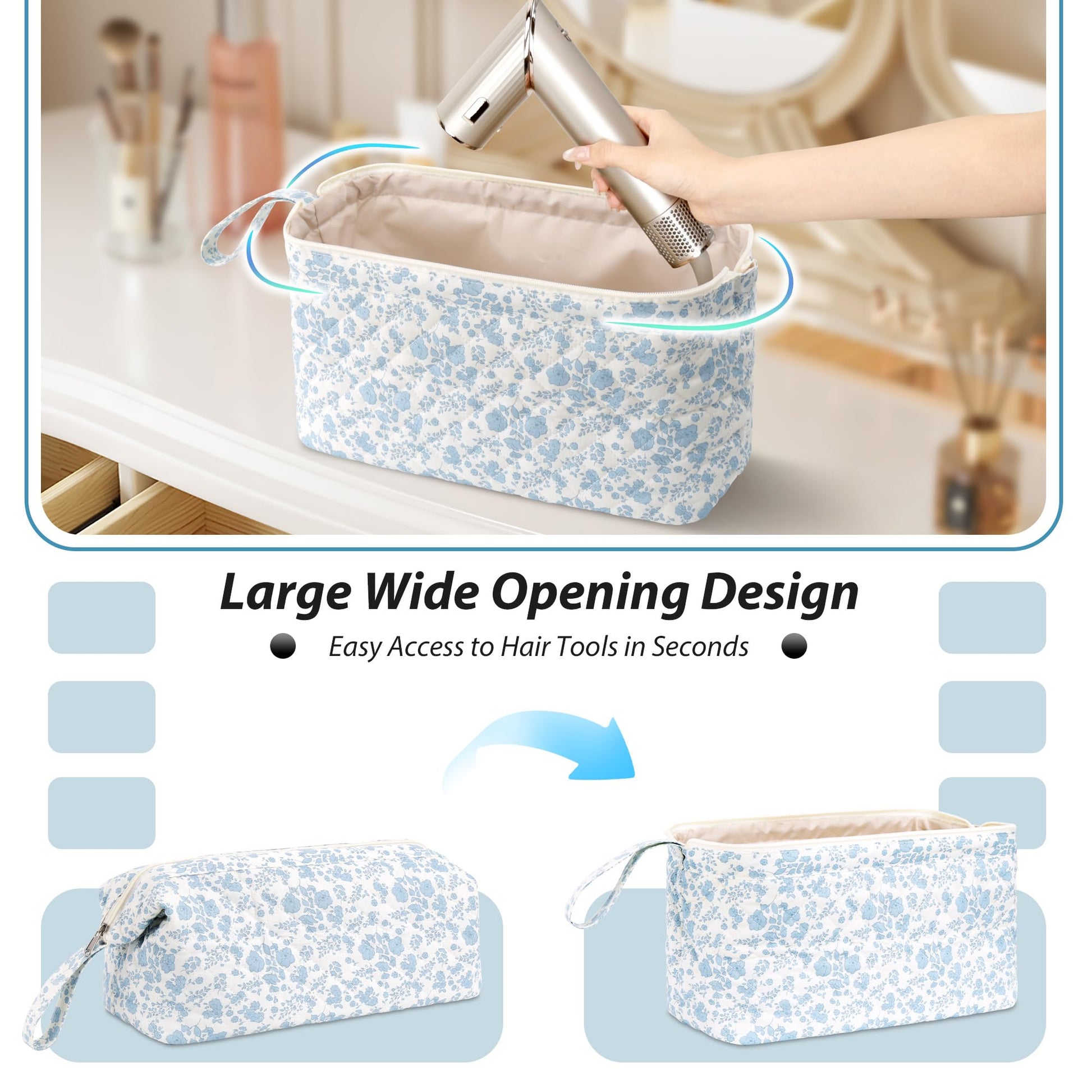 Mrltau multi styler travel case showing soft interior lining protection