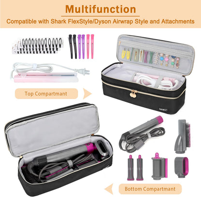 LEFOR Z travel organizer case showing top layer with elastic bands