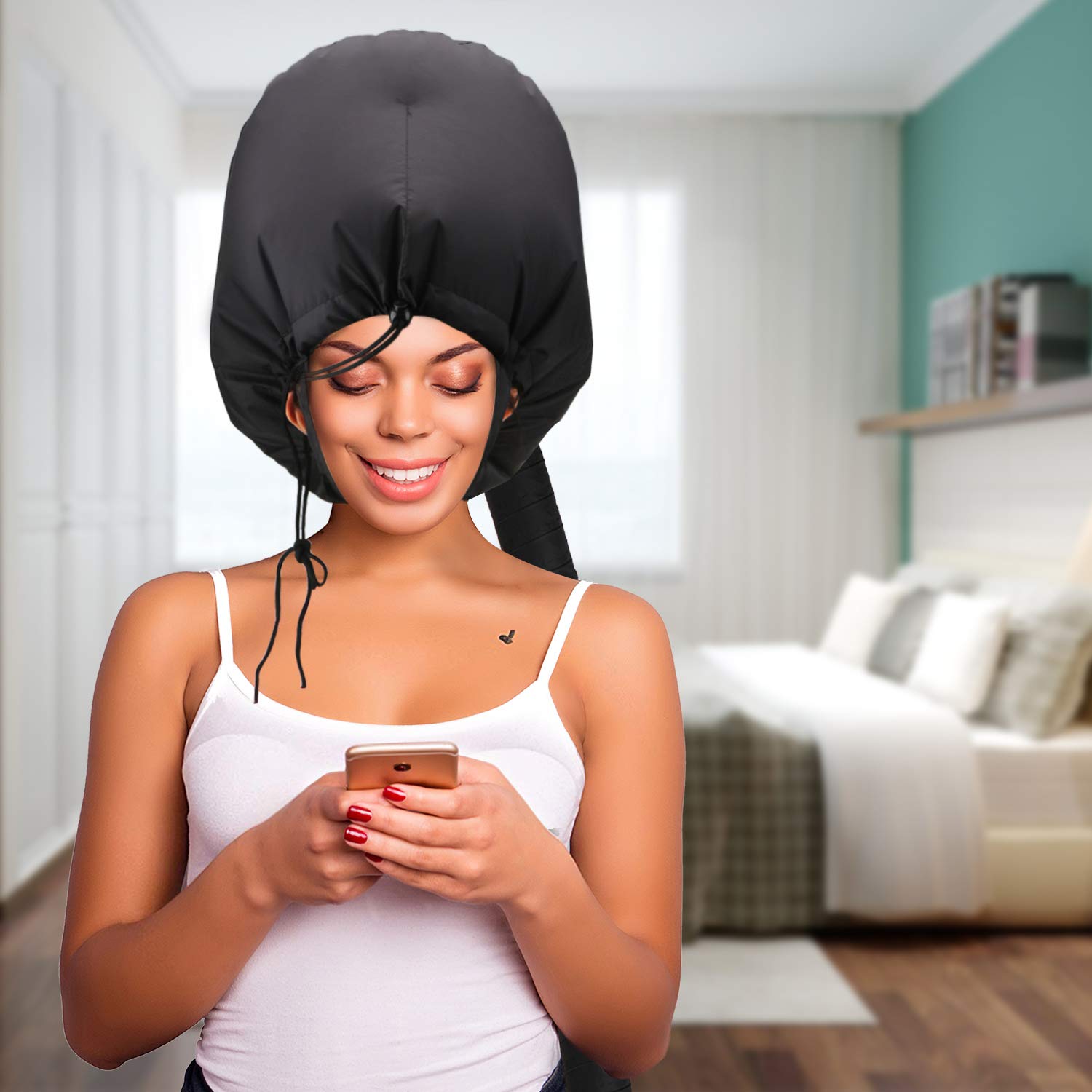 Segbeauty soft hood hair dryer attachment stretchable one meter hose