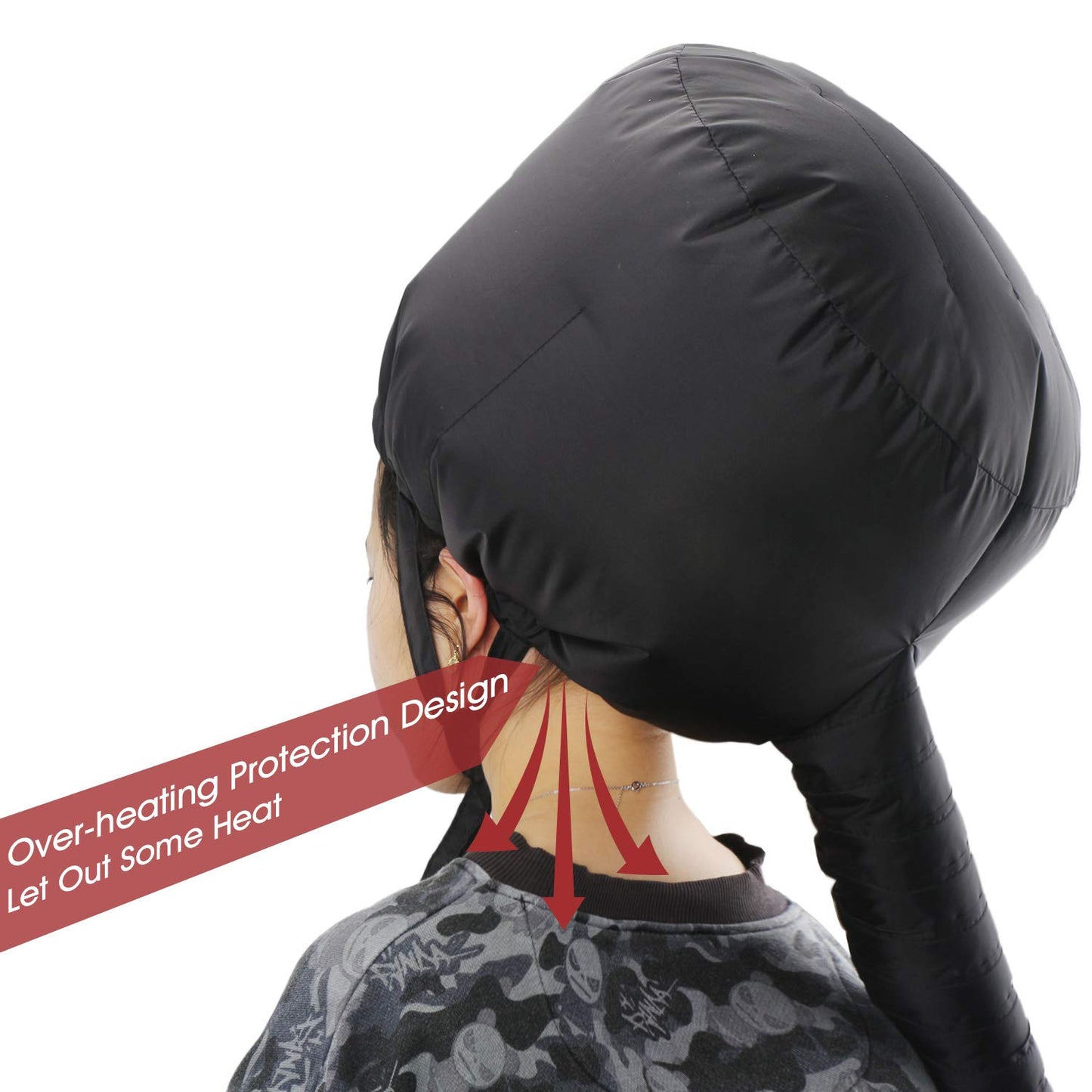 Segbeauty hair drying bonnet hood packaging with travel storage bag