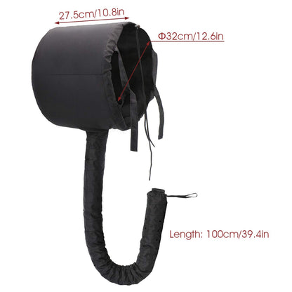 Segbeauty adjustable hair dryer cap attachment packaging side angle view