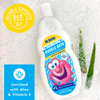 Mr. Bubble hypoallergenic bubble bath bottles top view