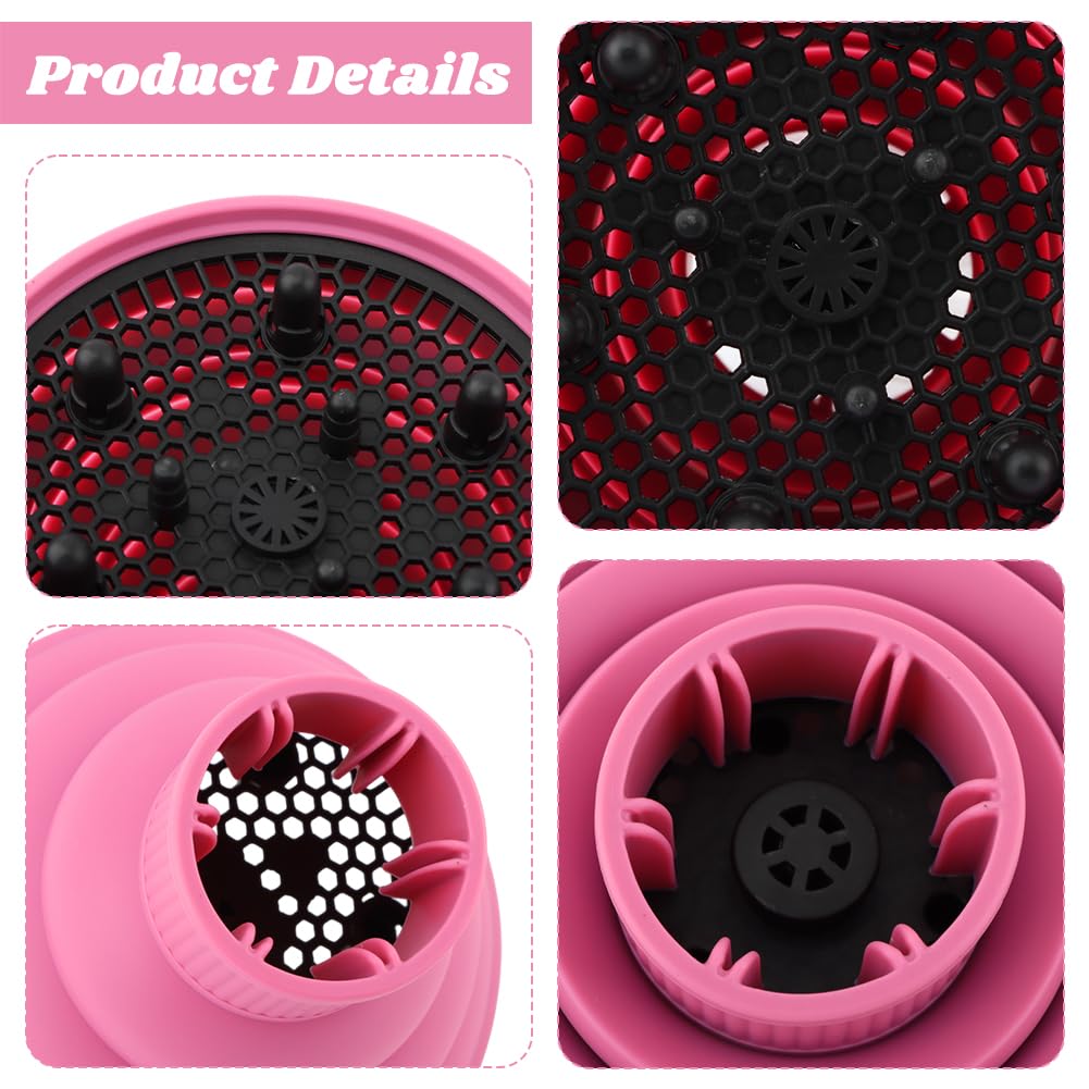 Pink silicone collapsible diffuser bowl showing the even heat distribution pattern