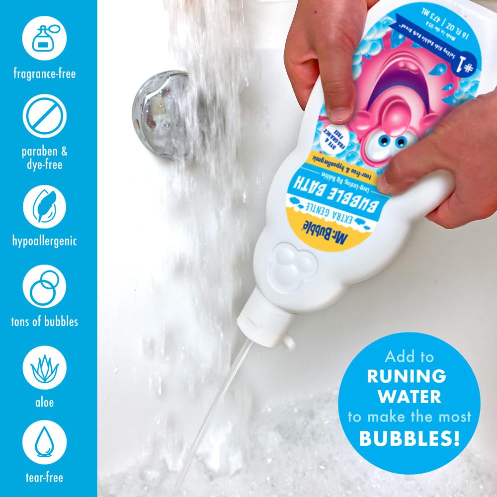 Child-friendly bubble bath for sensitive skin