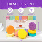 Assorted 8 count pack of aromatherapy shower steamers