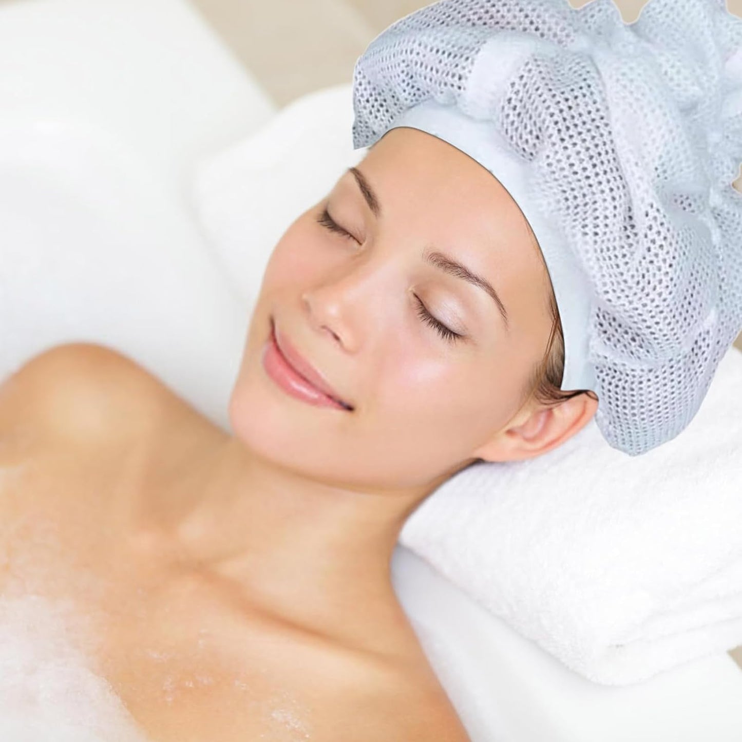 Wbfwbb hair cover for sleeping displaying the soft elastic band close up for comfortable overnight wear