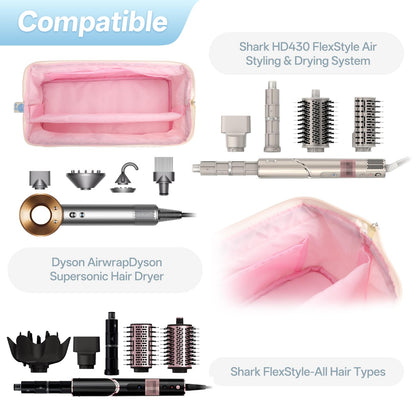 Dadop curling iron carrying case being held by the durable top handle