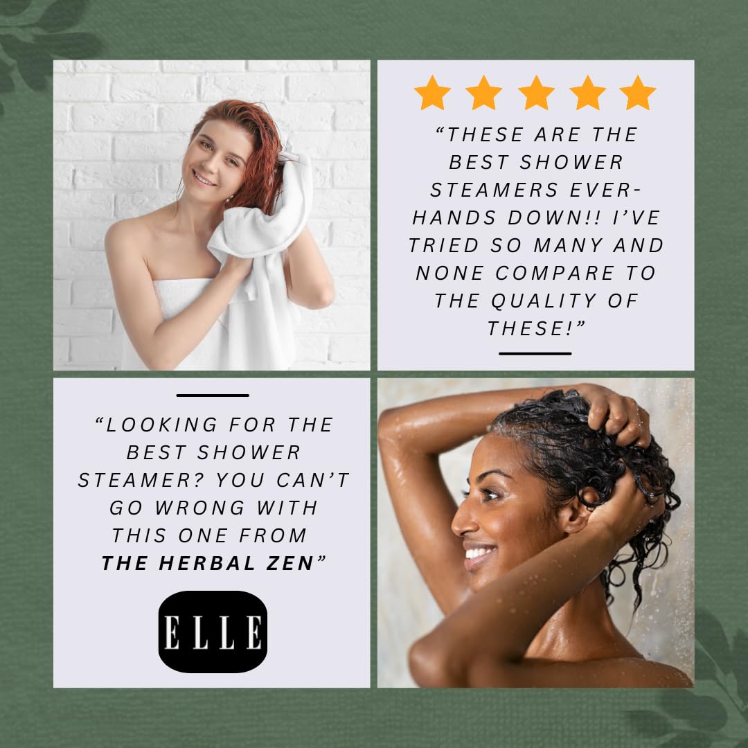 The Herbal Zen relaxation shower bomb set packaging details