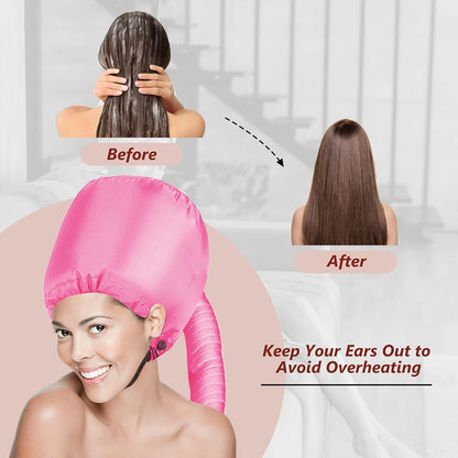 Beautyours safety hair dryer bonnet attachment folded compactly for travel storage
