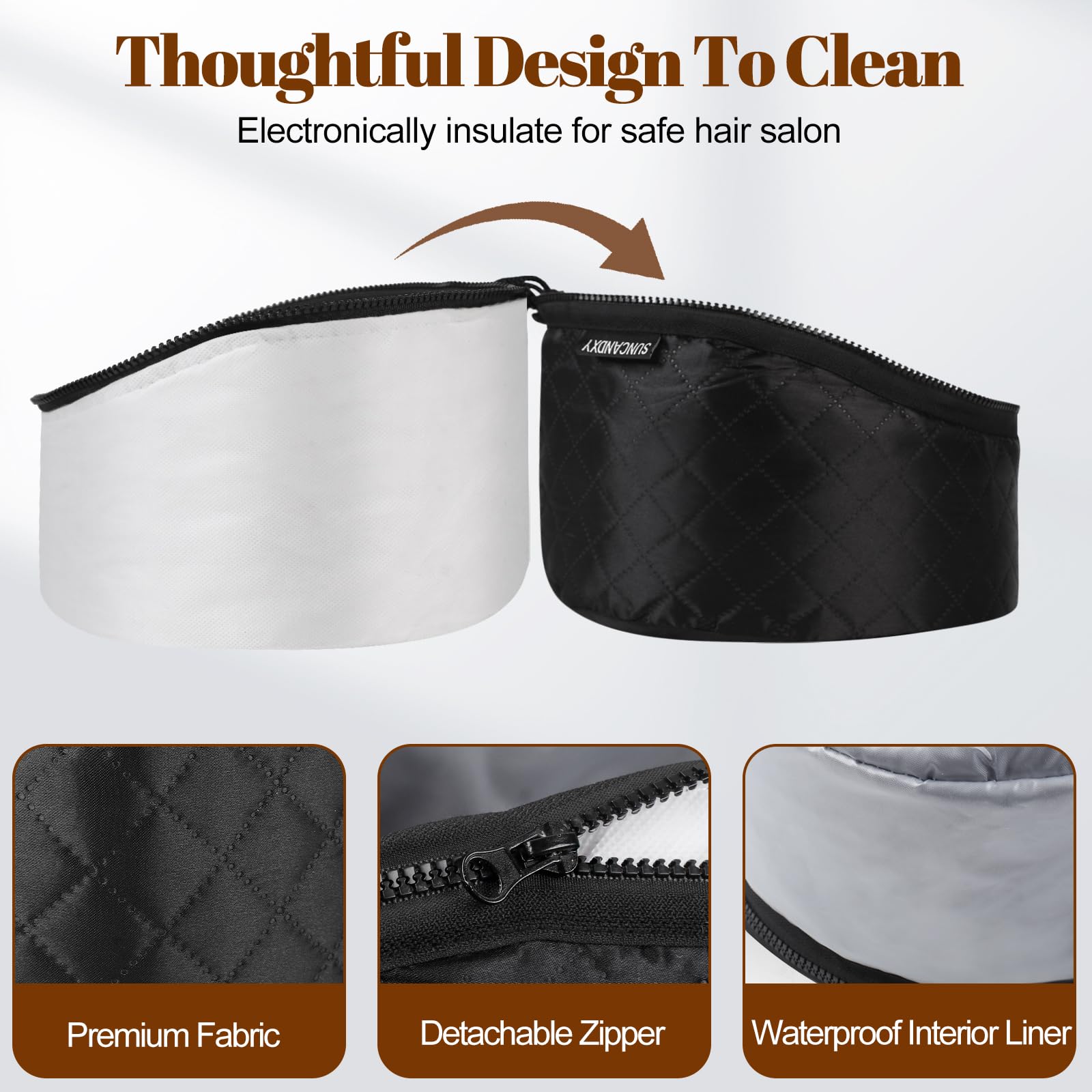 Vicarko heating hat packaged elegantly with safety instructions and power adapter cables included.