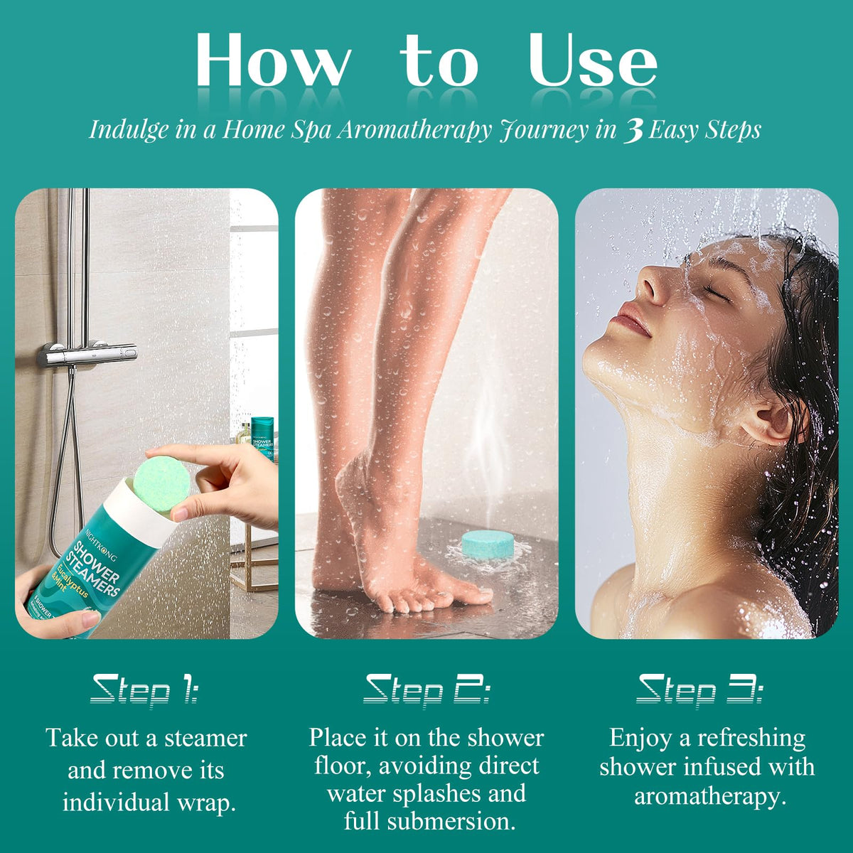 Complete NightKong eight pack shower steamer set with bonus oil bottle
