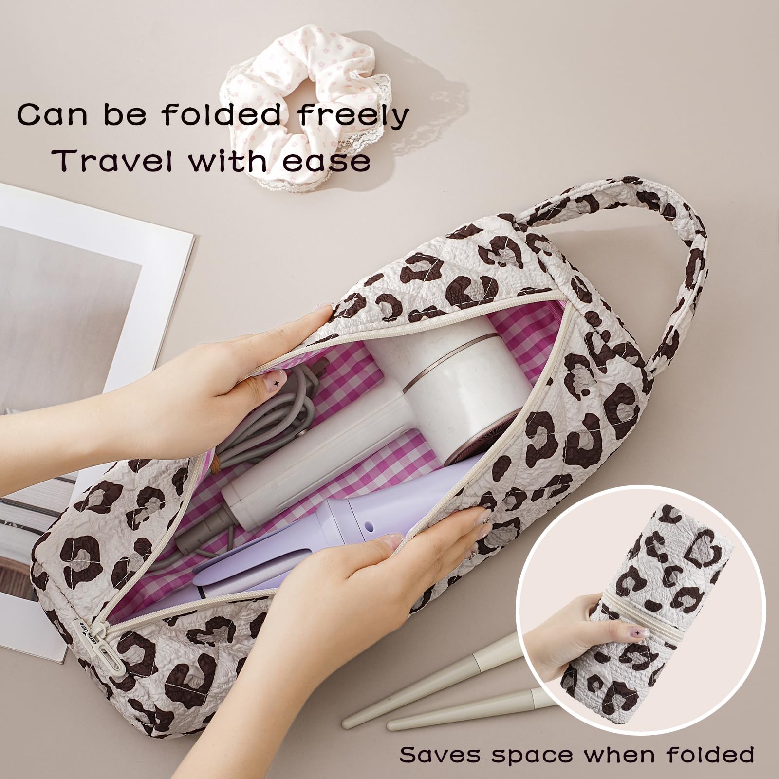 RSRSLEII luxury hair styling accessories storage case open view showing large capacity