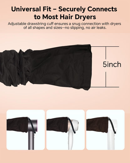 Side angle view of the twenty-eight inch Boloye blow dryer bonnet showing ample space for thick braids and rollers.