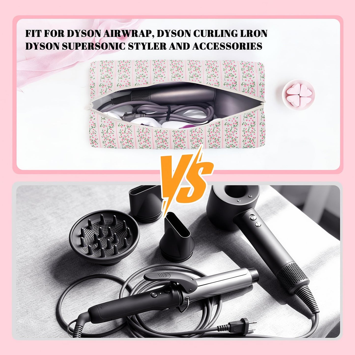 Dark Swan portable hair styler case open view displaying padded interior divider