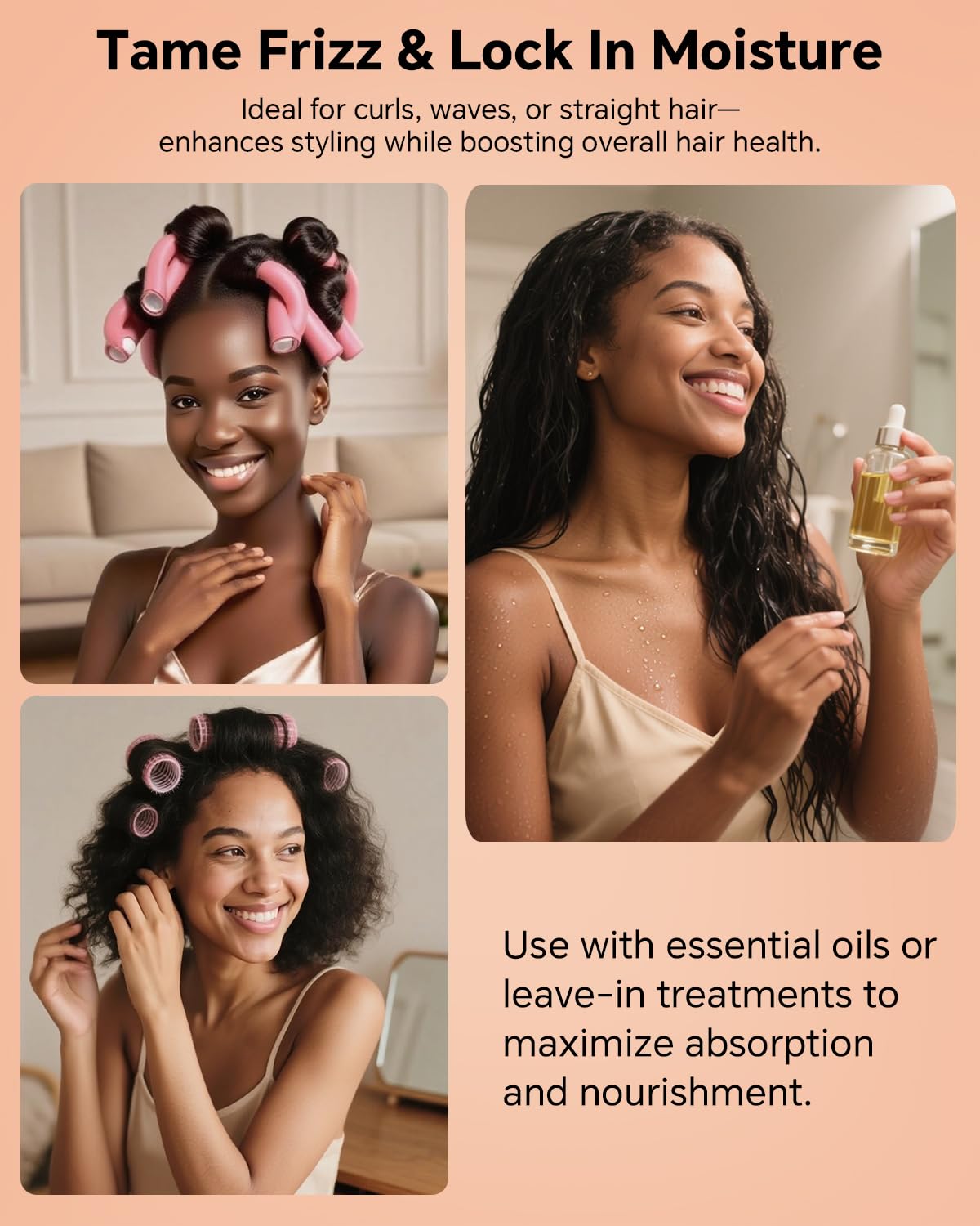 Boloye hair dryer helmet attachment laid flat alongside the included soft thermal protection headband accessory.