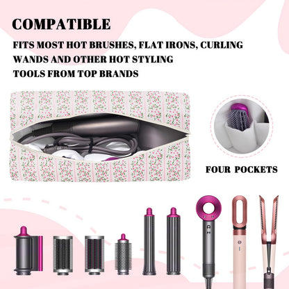Dark Swan hair dryer storage pouch showing sturdy top carrying handle