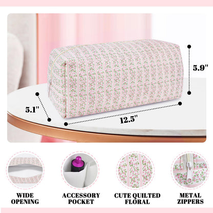 Dark Swan floral hot tools organizer bag packed flat for suitcase travel