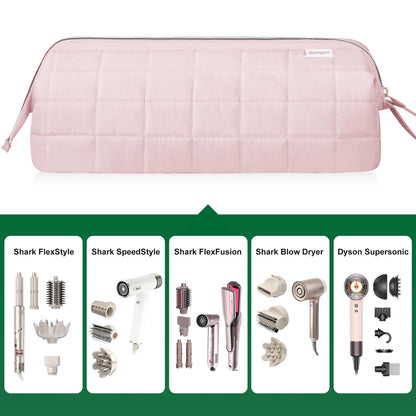 KarSyon cosmetic and hair styler storage case open showing interior compartments