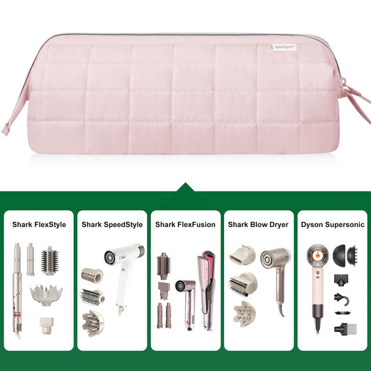 KarSyon cosmetic and hair styler storage case open showing interior compartments