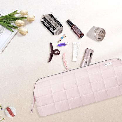 KarSyon pink travel organizer bag top handle and zipper details