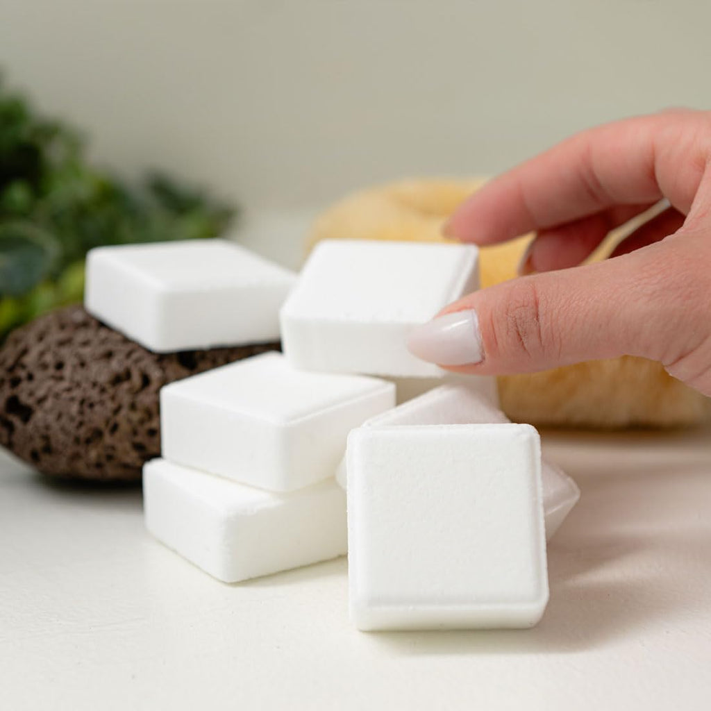 Zensah wellness and self care shower tablets display