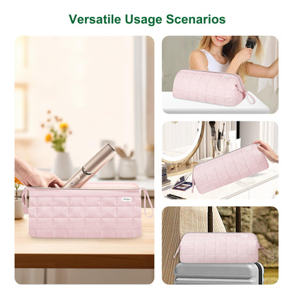 KarSyon water resistant hair tools case packed inside a travel suitcase