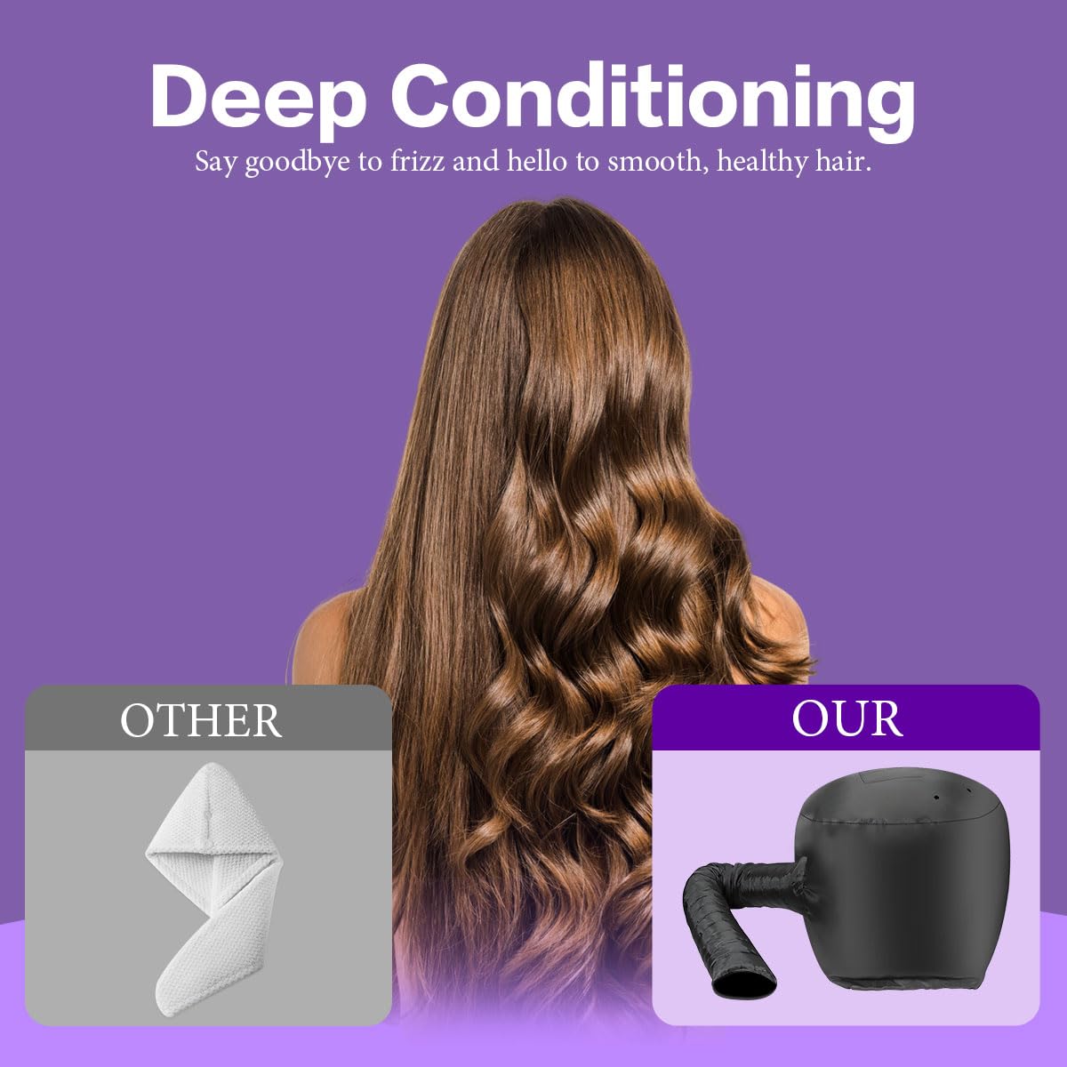 SpiralScgv portable hair dryer hood folded compactly into travel pouch size