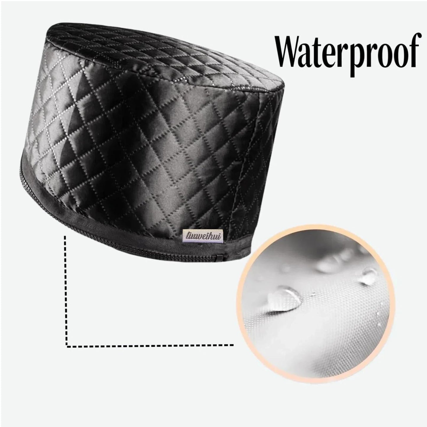 SAMMOO premium hair heat cap side angle view demonstrating the durable quilted fabric construction and power cord attachment.