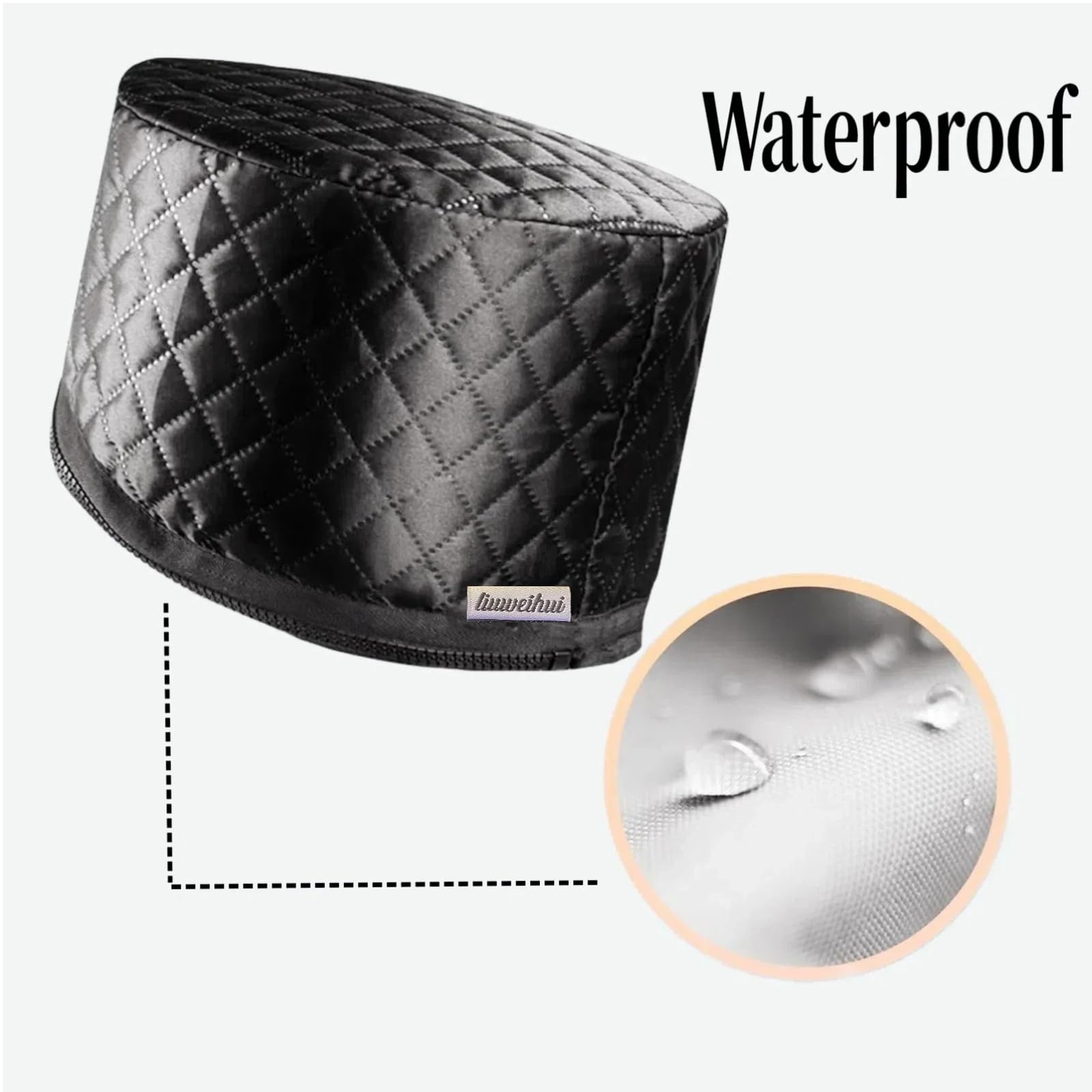 SAMMOO premium hair heat cap side angle view demonstrating the durable quilted fabric construction and power cord attachment.