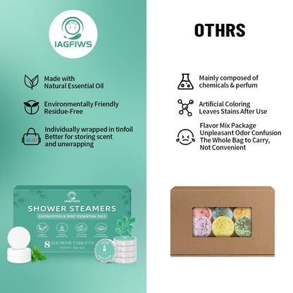 Self care stress relief shower bombs gift box for men and women