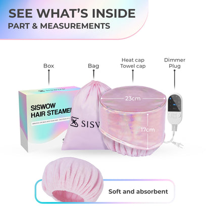Close up view of the durable waterproof inner lining of the quick heating hair treatment cap.