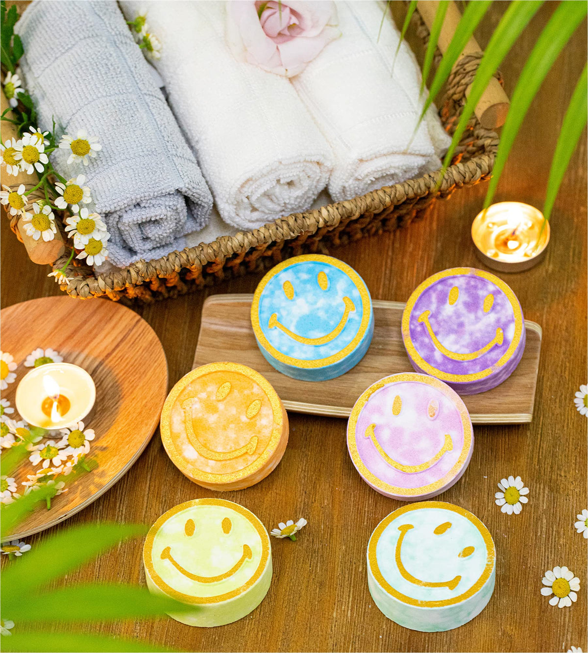 Eusemia essential oil shower steamers lifestyle presentation
