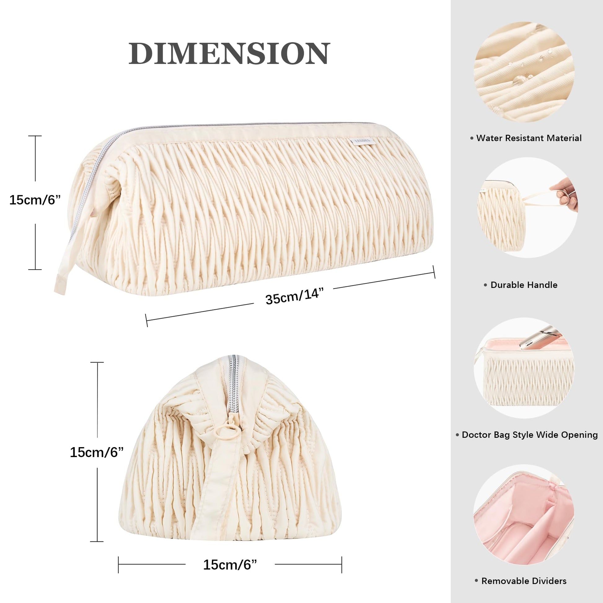 Premium hair tool travel pouch packed inside a suitcase for luggage organization