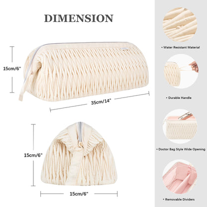 Premium hair tool travel pouch packed inside a suitcase for luggage organization