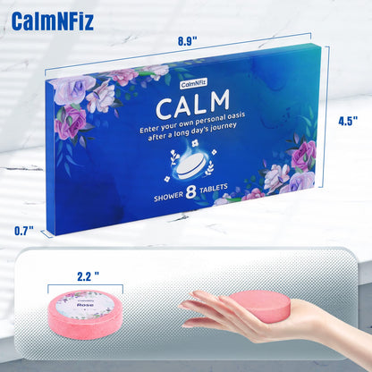 Premium bath shower steamers by CalmNFiz with pure plant extracts for soothing wellness