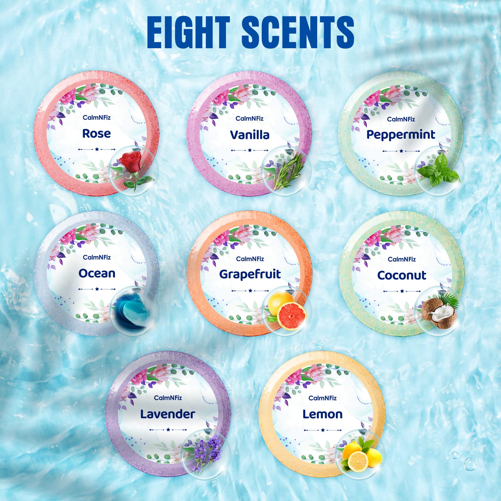 Self care shower tablet placement guide on a bathroom shelf showing steam activation