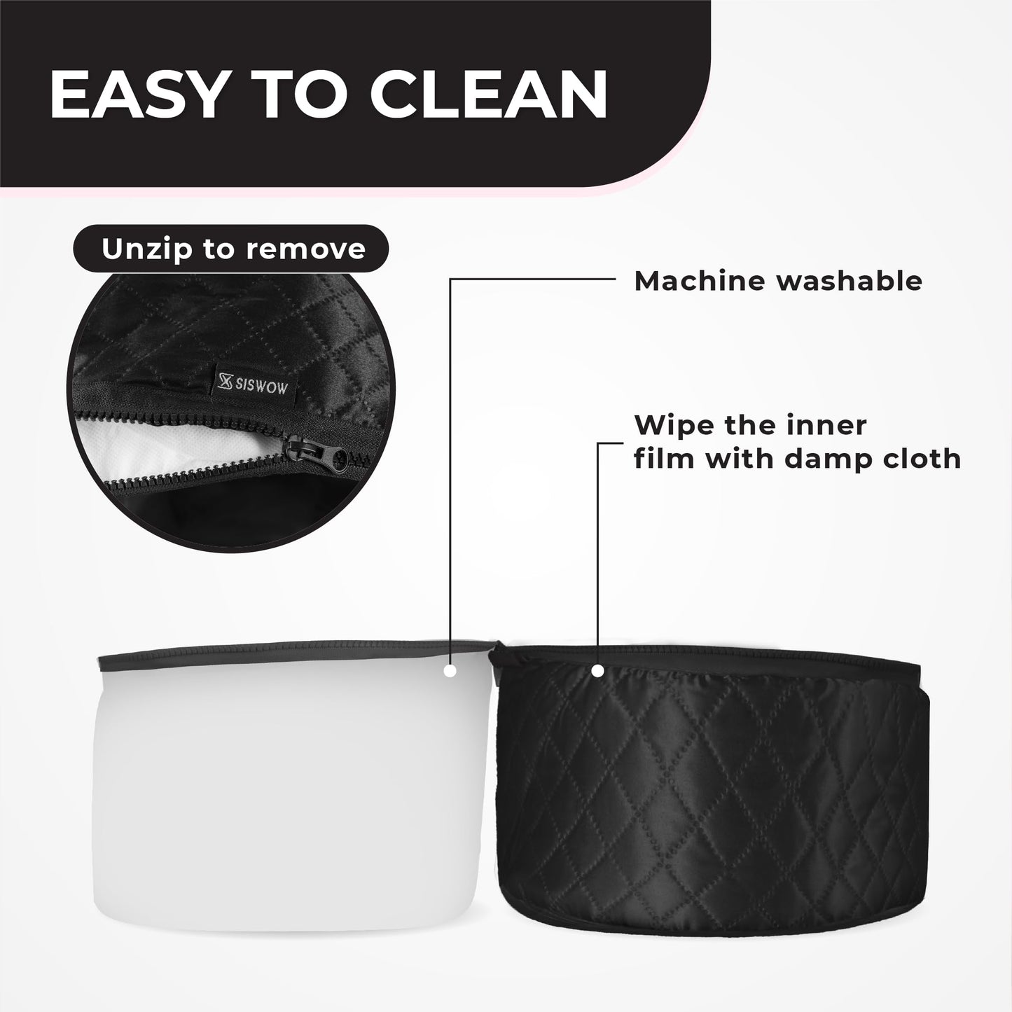Portable deep conditioning cap for curly hair folded compactly for travel