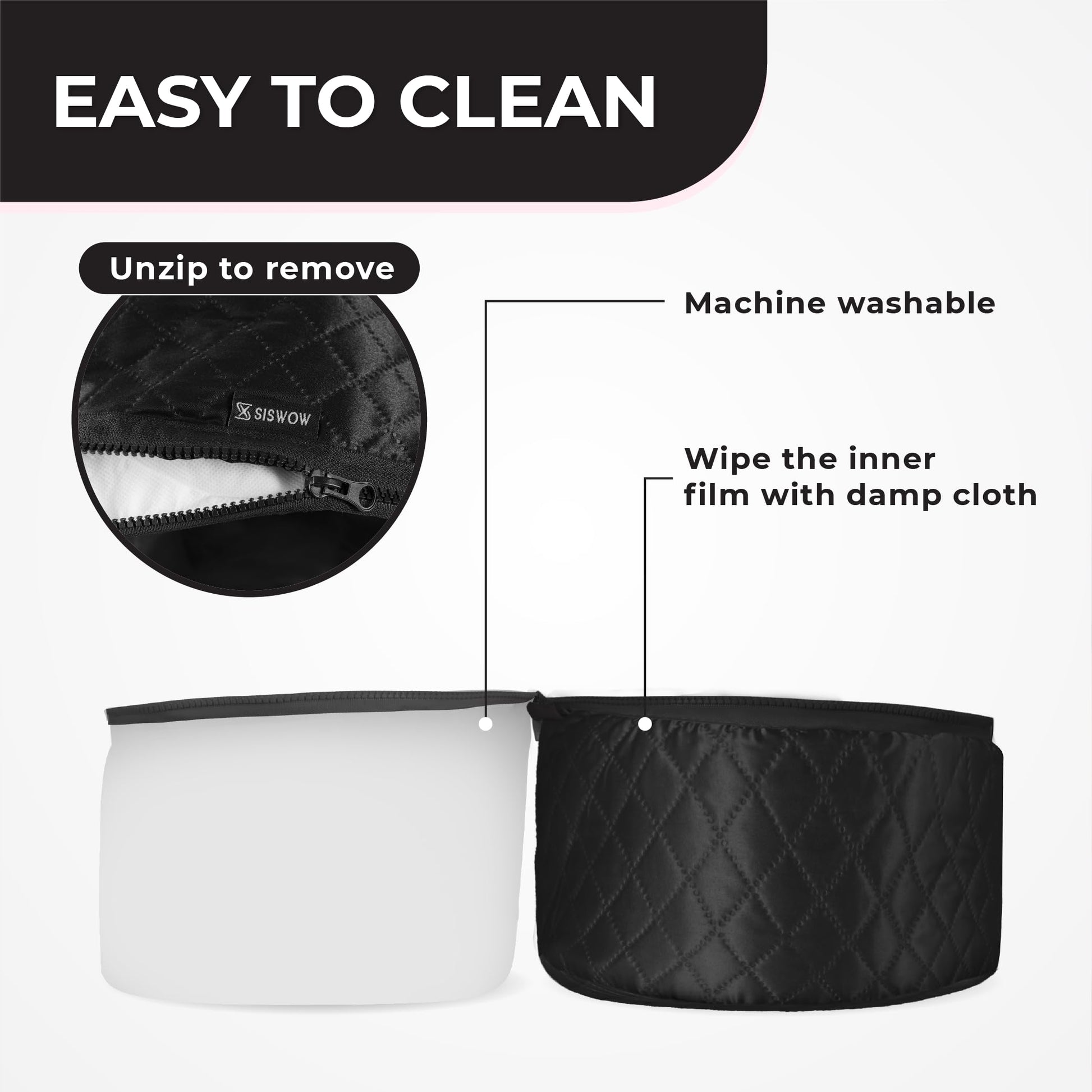 Portable deep conditioning cap for curly hair folded compactly for travel