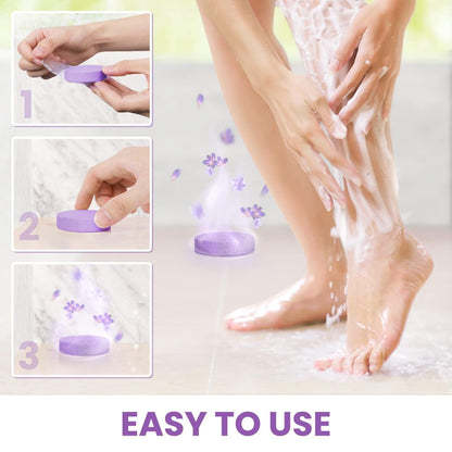 CalmNFiz self care gift box open revealing eight pieces of skin safe aromatherapy steamers.