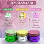 Leoce 45 count shower steamers showing individually wrapped tablets