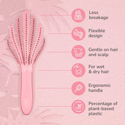 Wet Brush Go Green pale pink detangler for curly hair