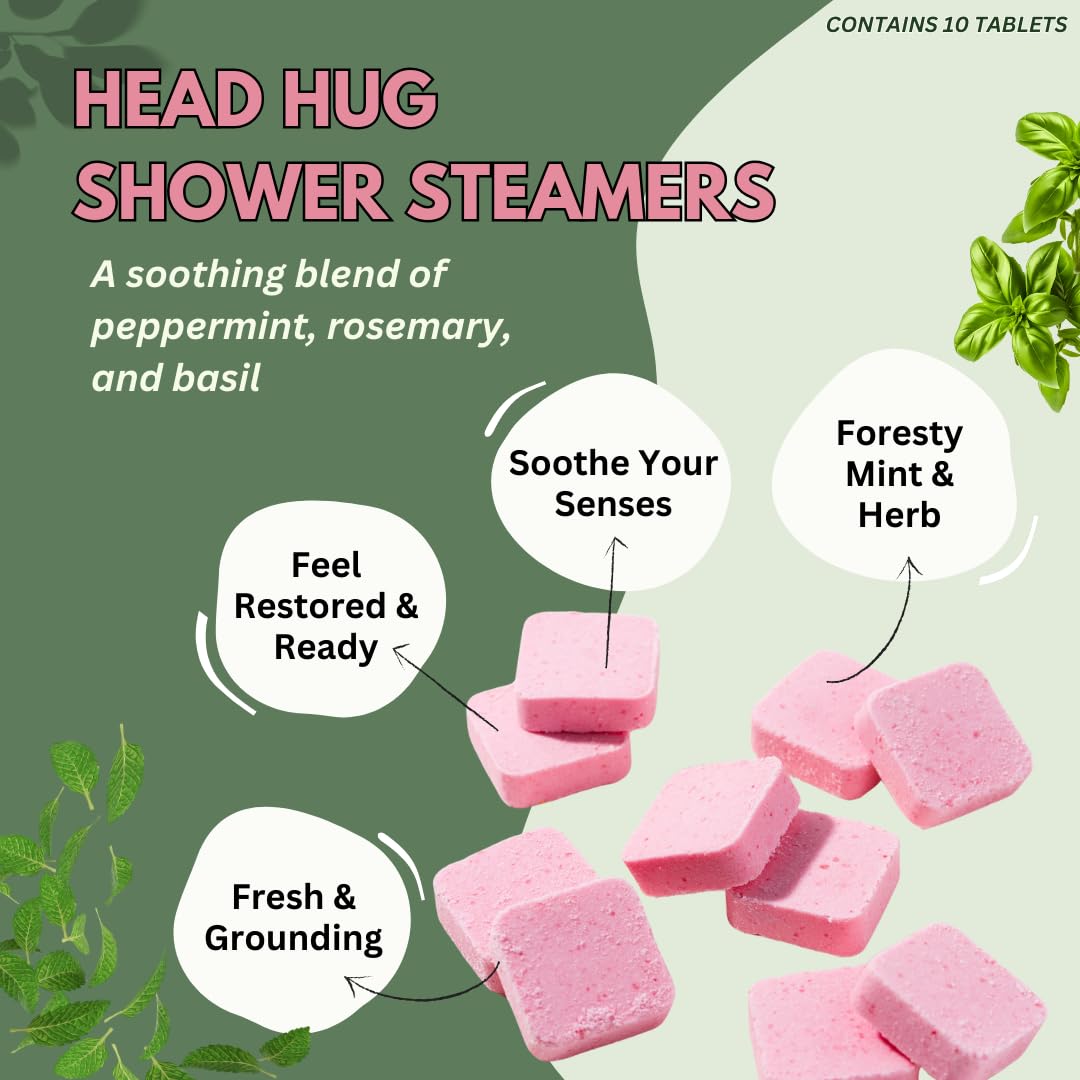 The Herbal Zen shower steamer tablets arranged outside box