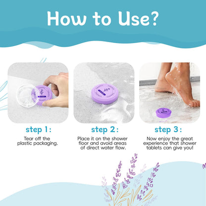 Infographic demonstrating correct tablet placement away from the direct water stream